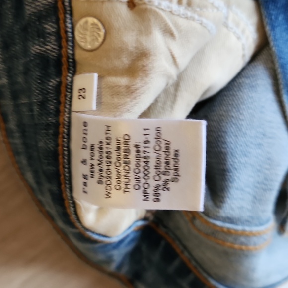 Rag & Bone Mid-rise skinny jeans size 23 NWT - Picture 6 of 6